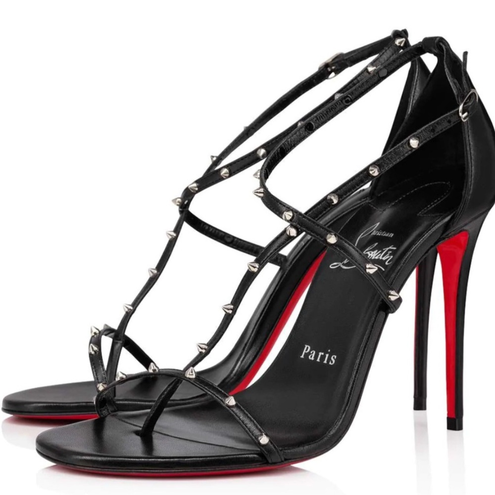 ❤️ Christian Louboutin RIOJANA SPIKES 100 Collector's Item - Picture 2 of 9